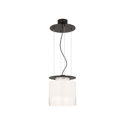 Elias Floating Pendant Light in Bronze (White Glass/13-Inch).