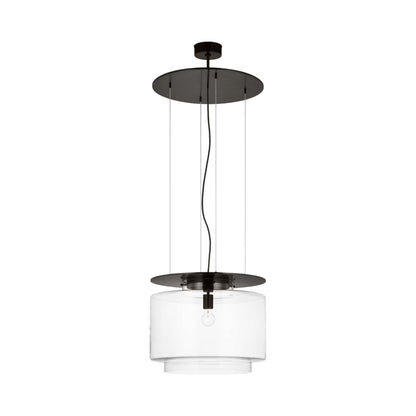 Elias Floating Pendant Light in Bronze (Clear Glass/20-Inch).
