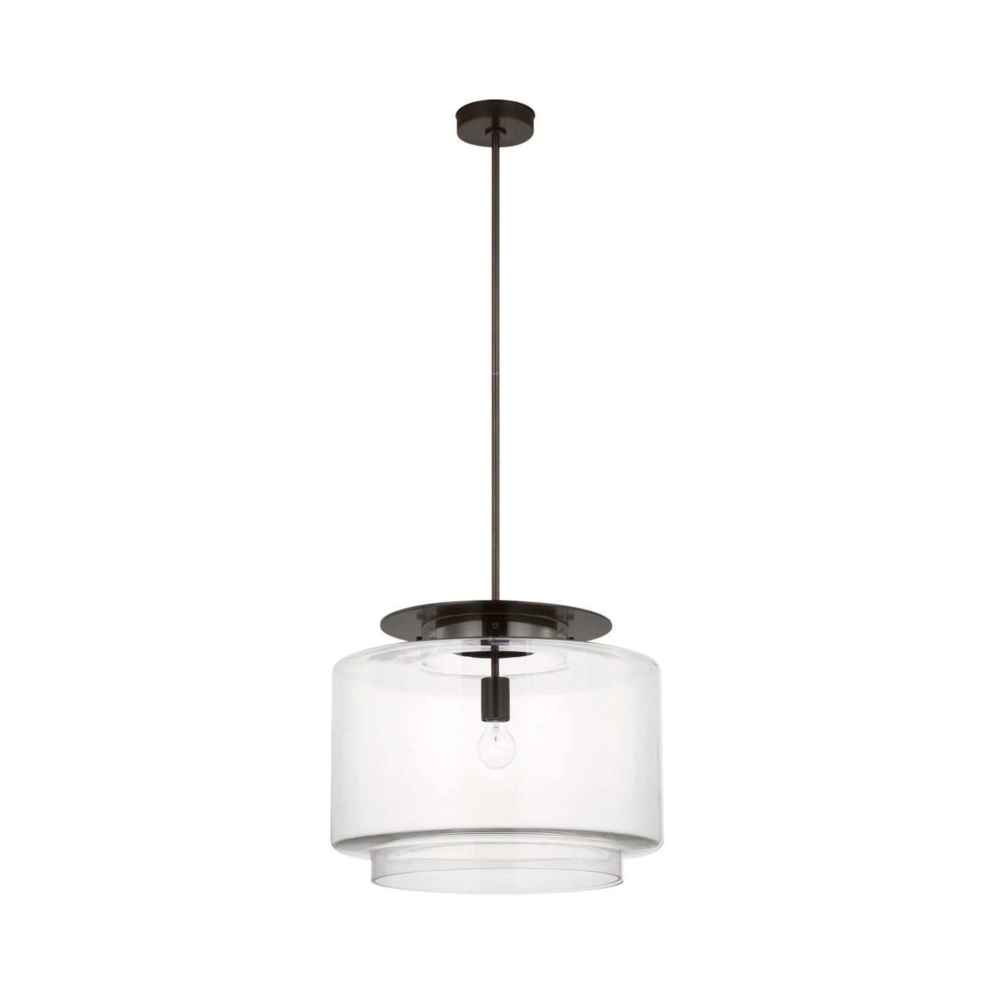 Elias Pendant Light in Bronze (Clear Glass).