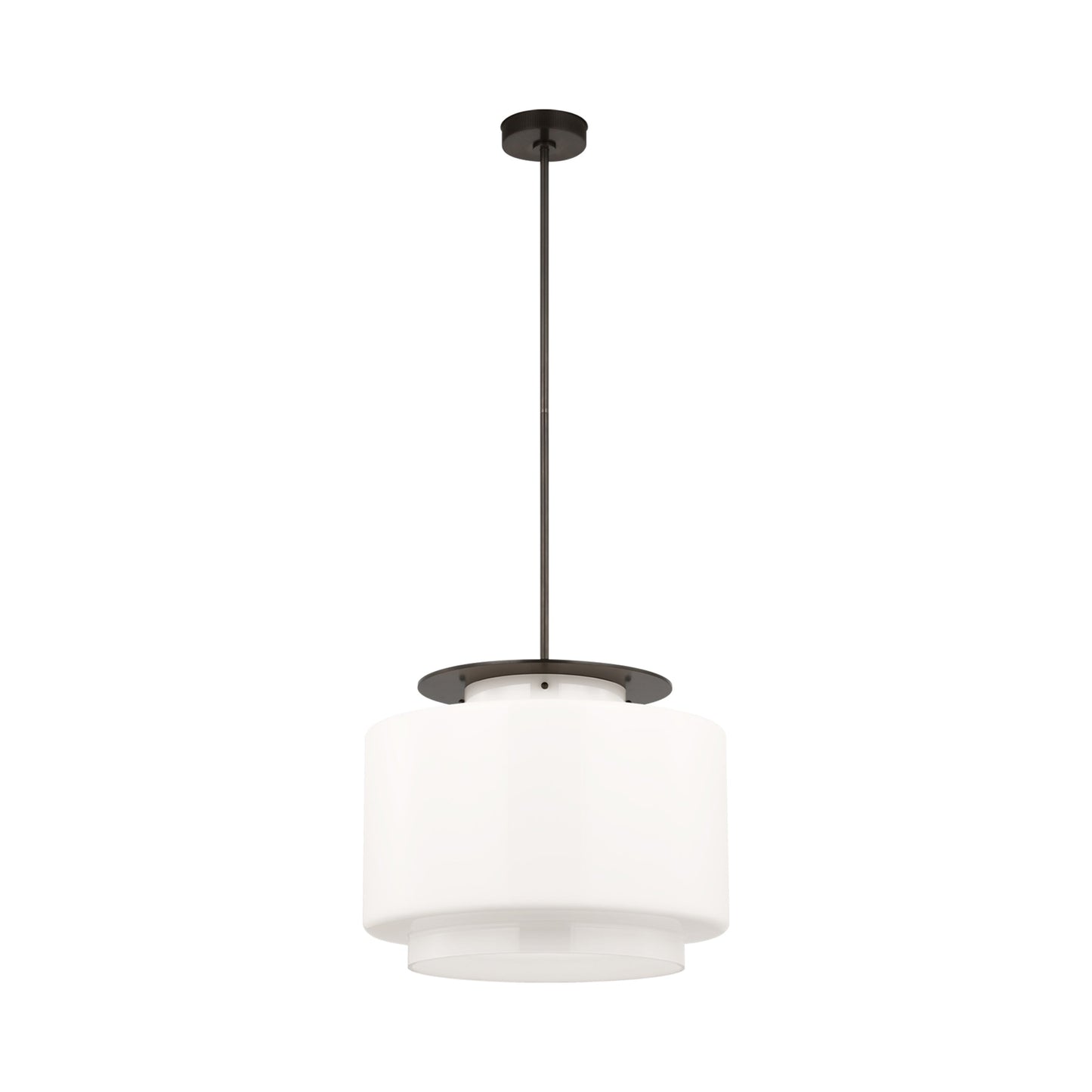 Elias Pendant Light in Bronze (White Glass).