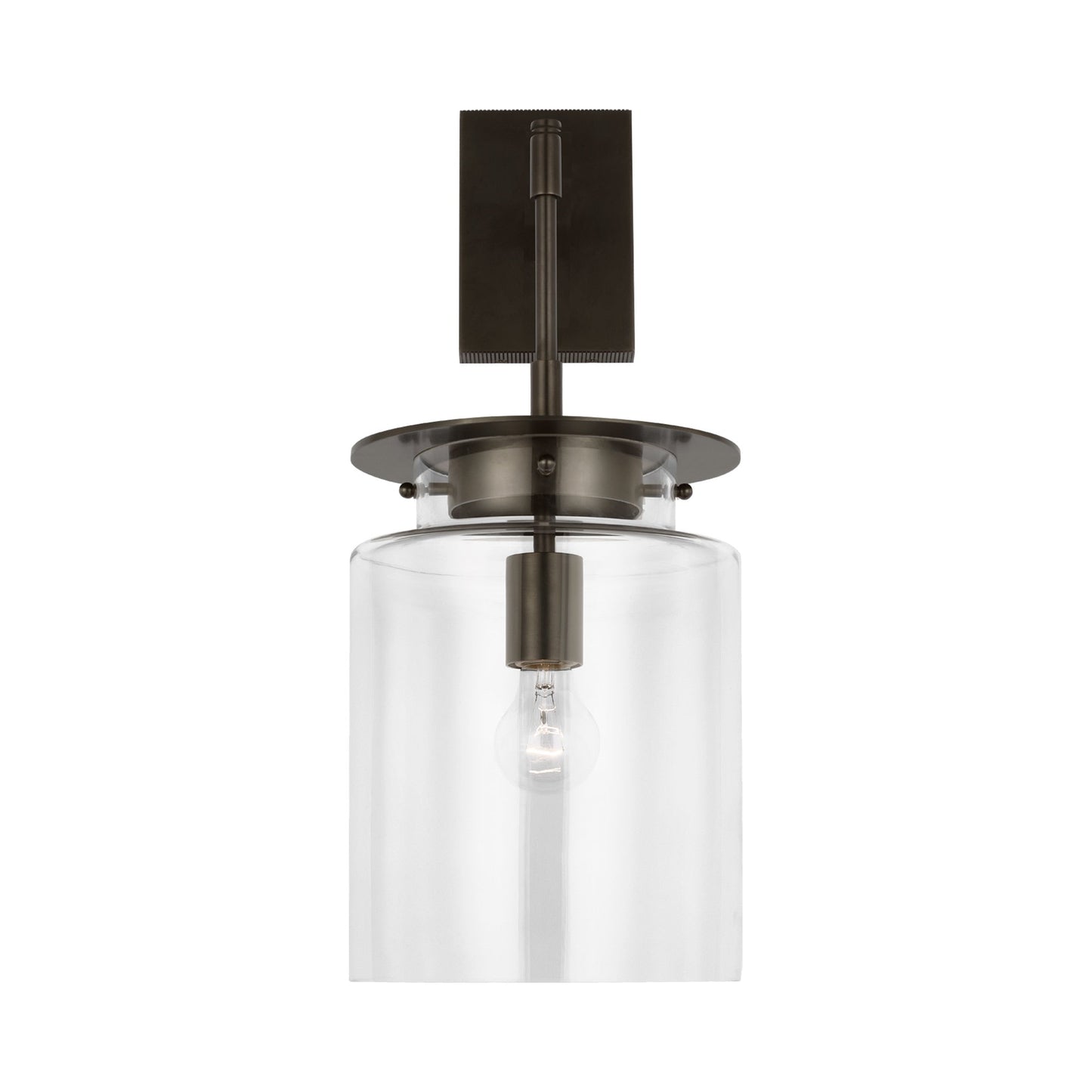 Elias Wall Light in Bronze (Clear Glass).