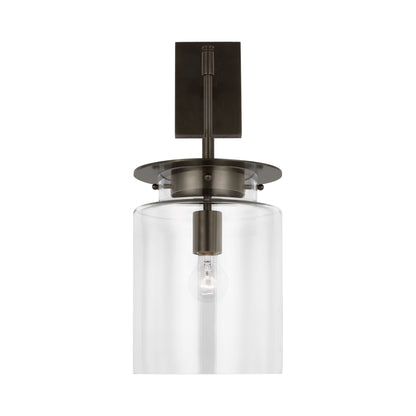 Elias Wall Light in Bronze (Clear Glass).