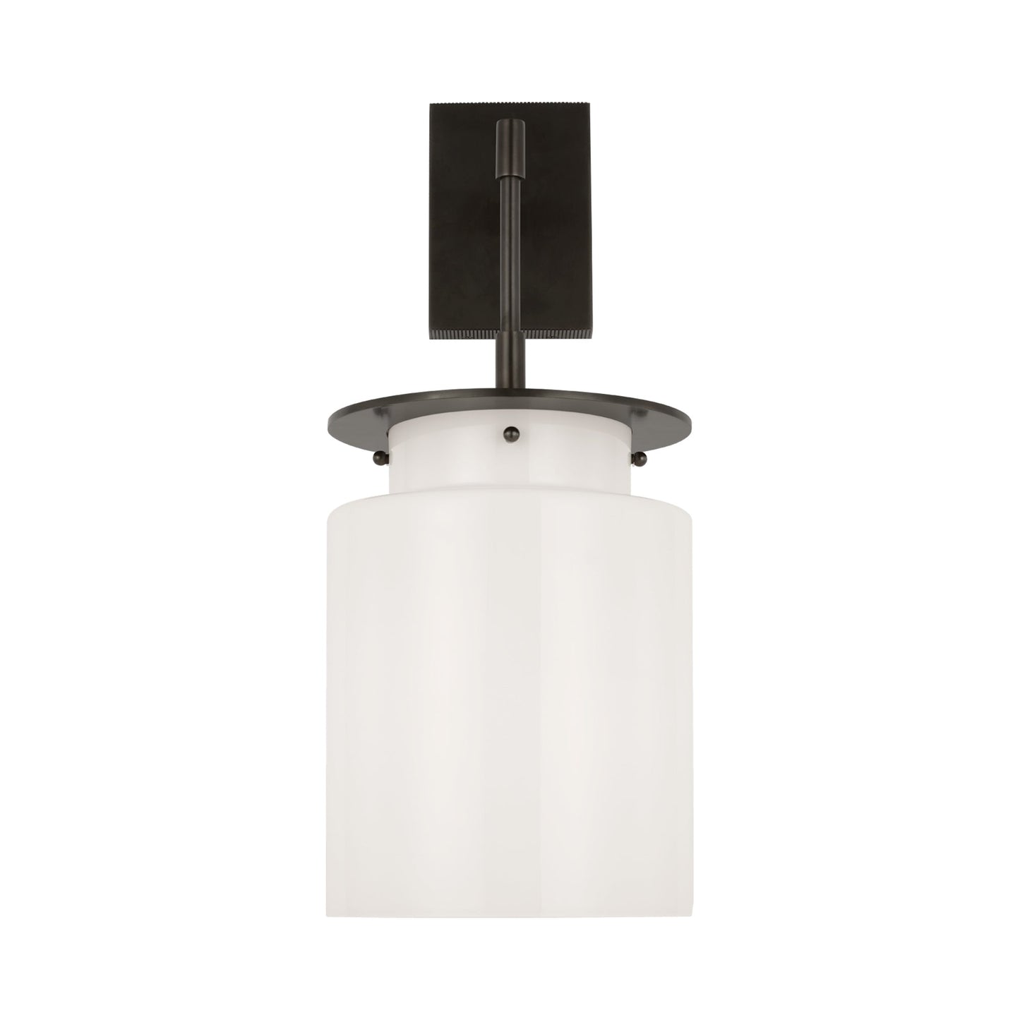 Elias Wall Light in Bronze (White Glass).