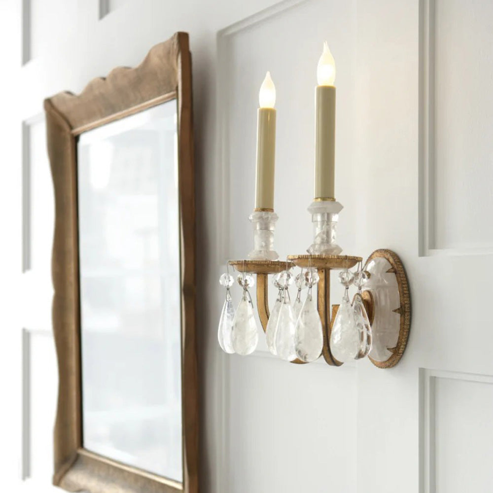 Elizabeth Double Wall Light in living room.