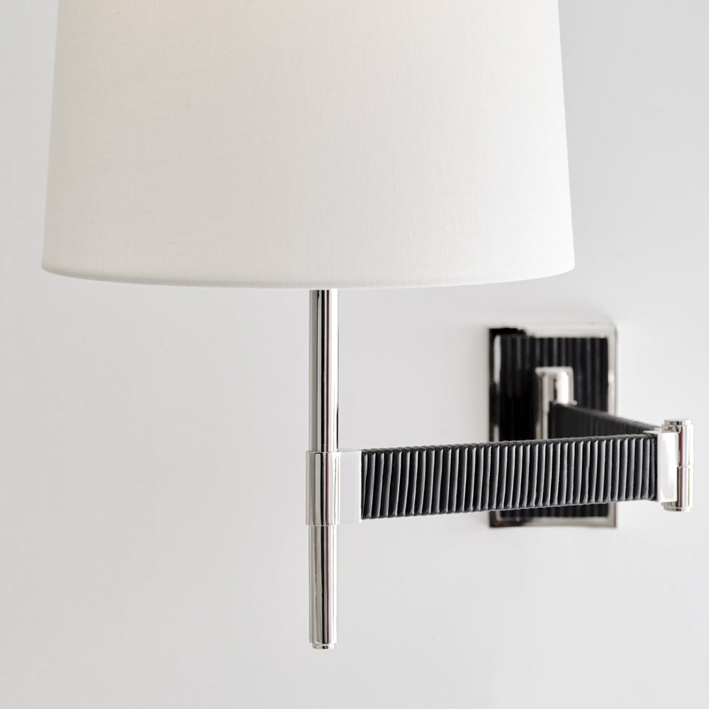 Elle LED Swing Arm Wall Light in Detail.