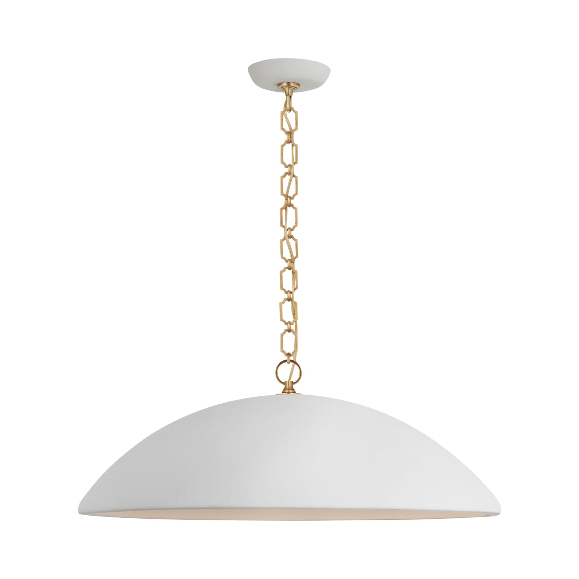 Elliot Pendant Light in Matte White (30-Inch).