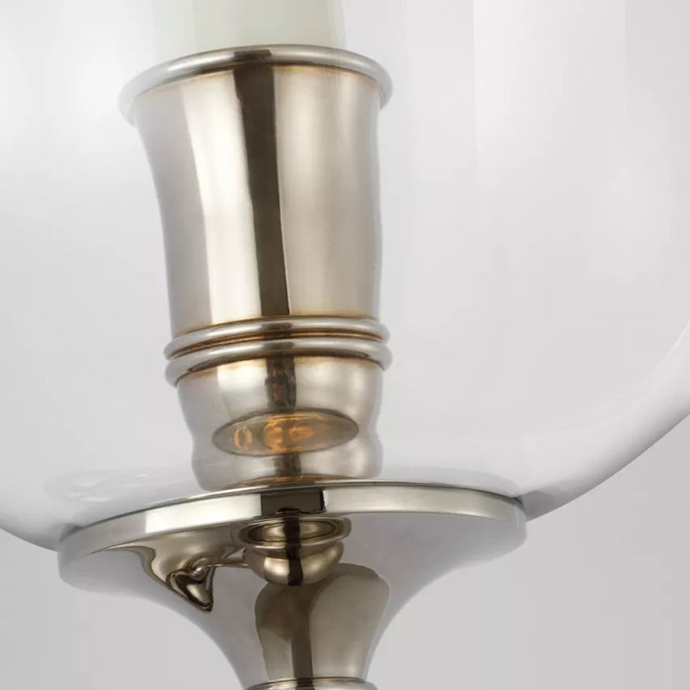 Embers Single Hurricane Wall Light in Detail.