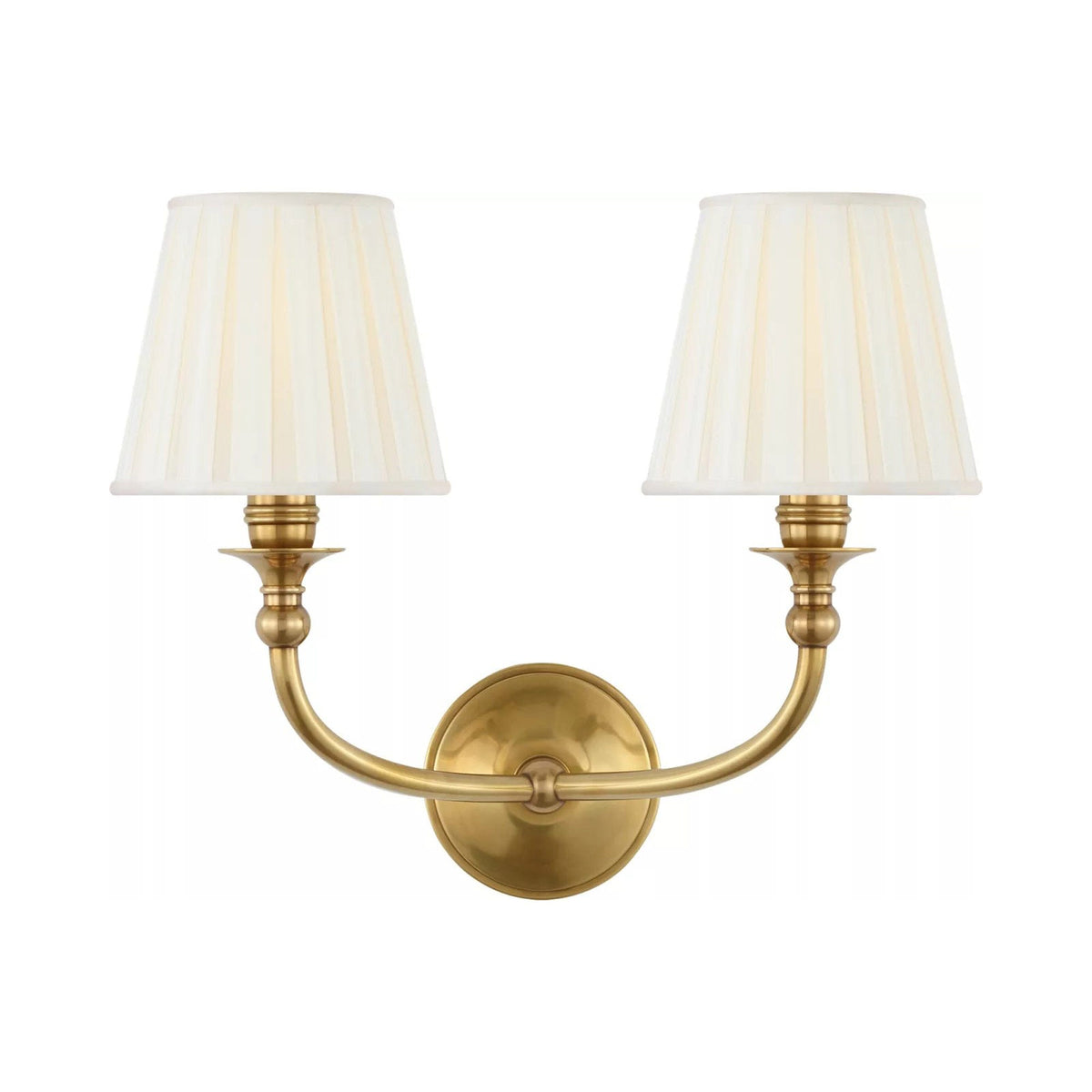 Embers Wall Light in Natural Brass.