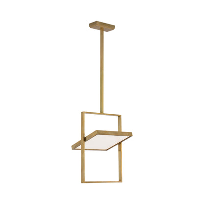 Entoure LED Pendant Light in Hand-Rubbed Antique Brass.