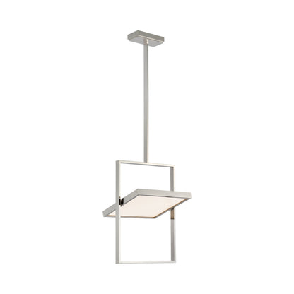 Entoure LED Pendant Light in Polished Nickel.