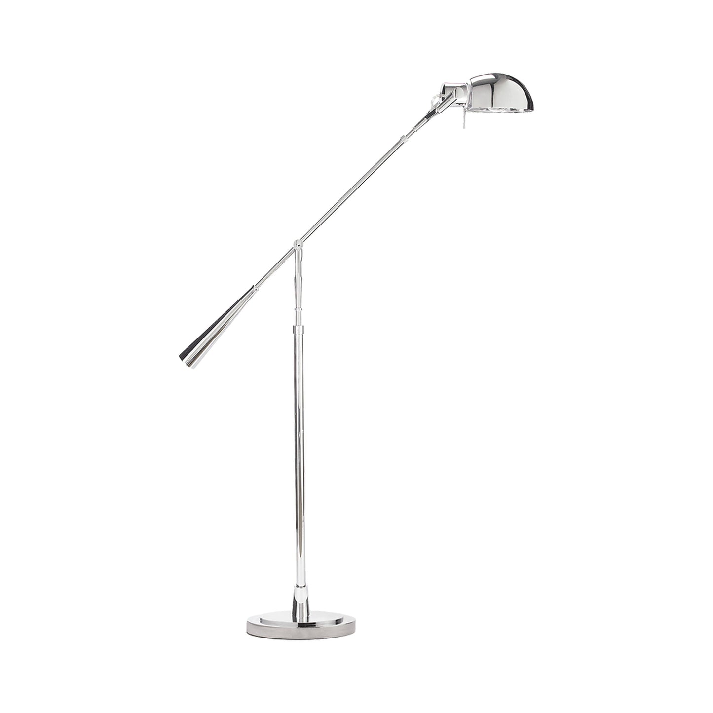 Equilibrium Floor Lamp in Polished Nickel.