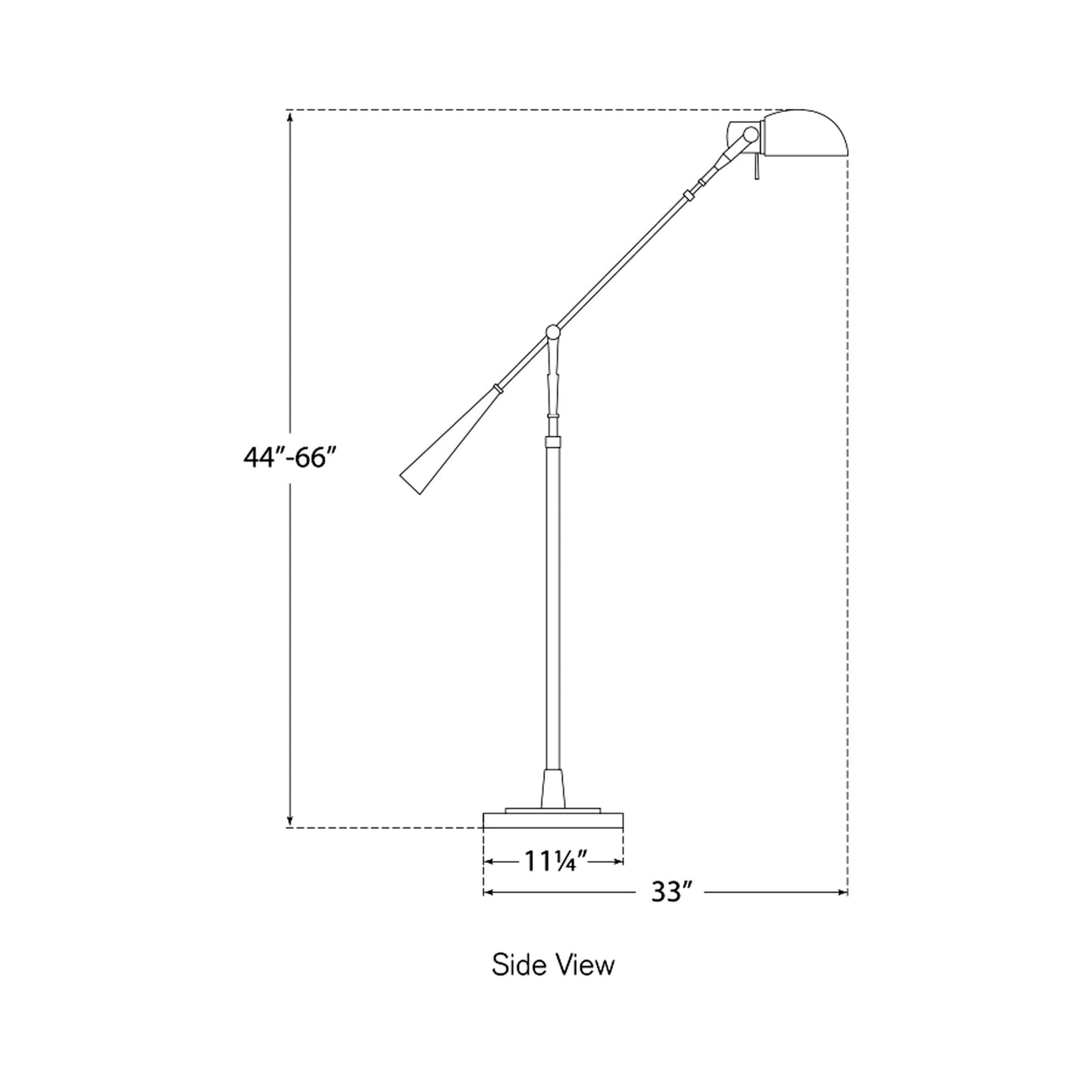 Equilibrium Floor Lamp - line drawing.