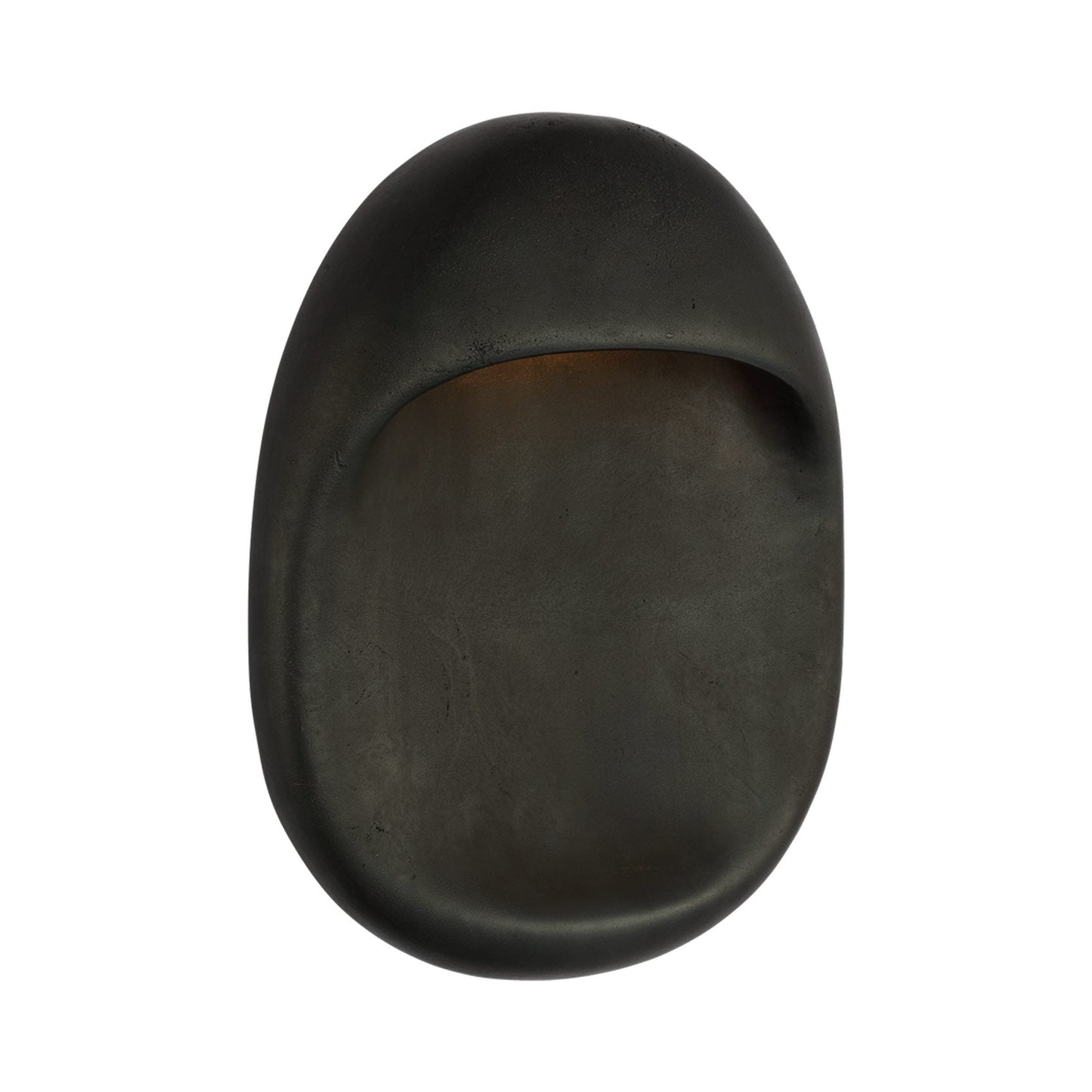 Esculpa Rounded Outdoor LED Wall Light in Museum Bronze.