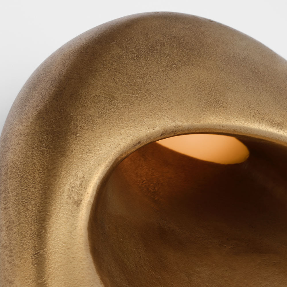 Esculpa Rounded Outdoor LED Wall Light in Detail.