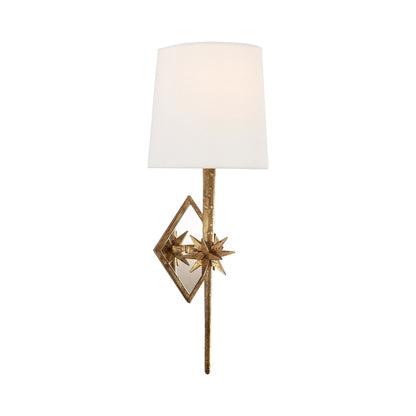 Etoile Wall Light in Gilded Iron/Linen.
