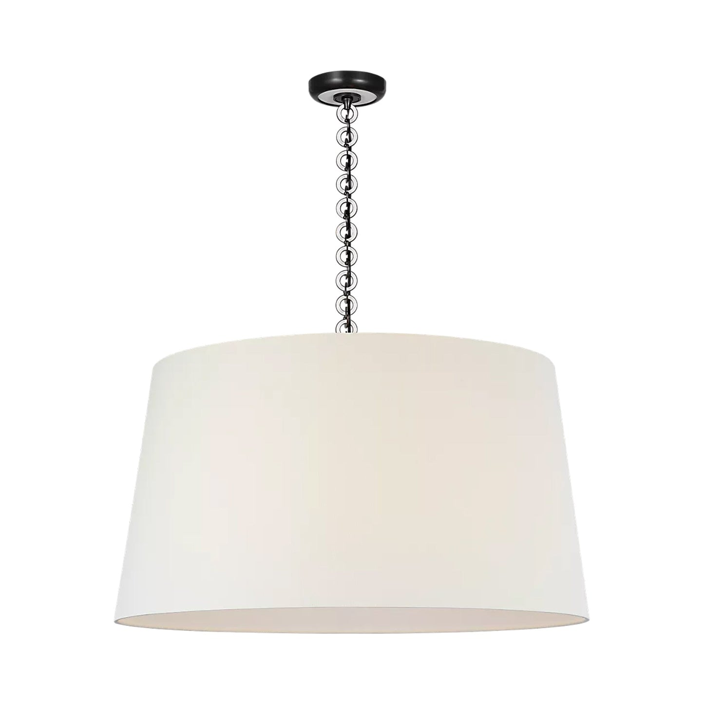 Evelyn Pendant Light in Bronze and White Oak/Linen.