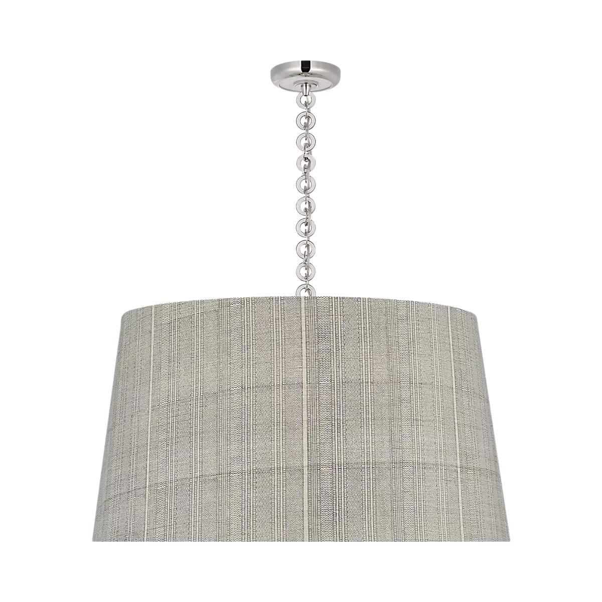 Evelyn Pendant Light in Polished Nickel and White Oak/Natural Mohave.