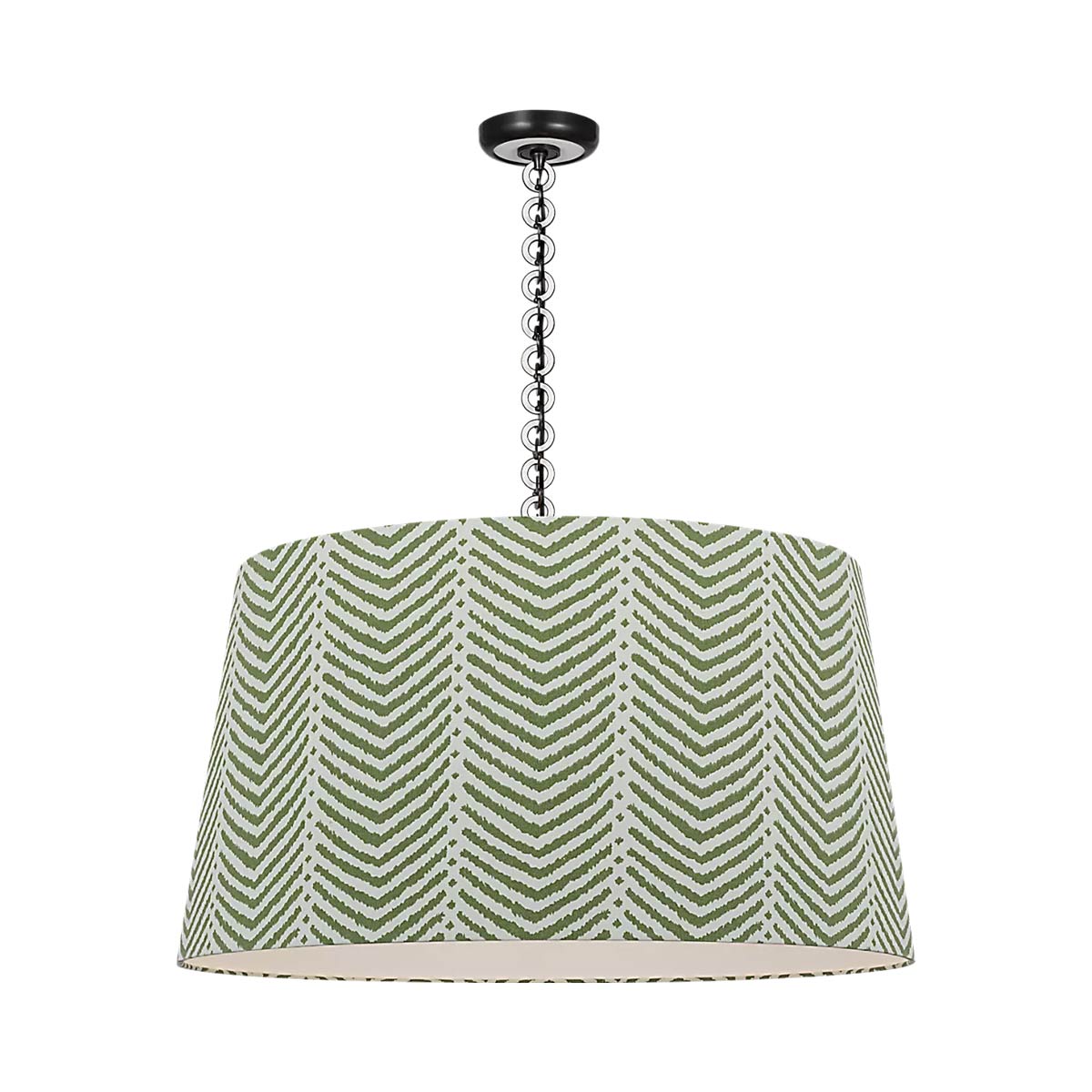 Evelyn Pendant Light in Bronze and White Oak/Verde La Jolla.