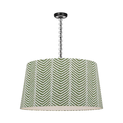 Evelyn Pendant Light in Bronze and White Oak/Verde La Jolla.