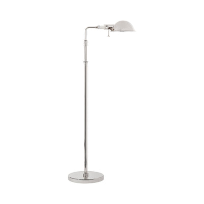 Fairfield Floor Lamp in Polished Nickel.