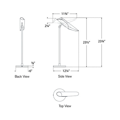 Flore Table Lamp - line drawing.