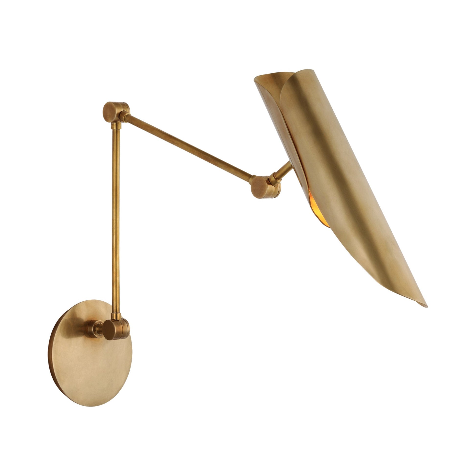 Flore Wall Light in Soft Brass.