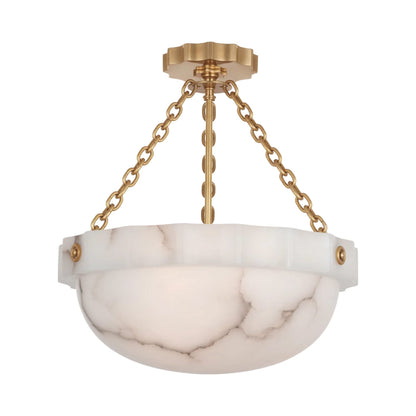 Fluted Band Semi Flush Mount Ceiling Light.