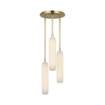 Formosa LED Pendant Light in Antique-Burnished Brass (3-Light).