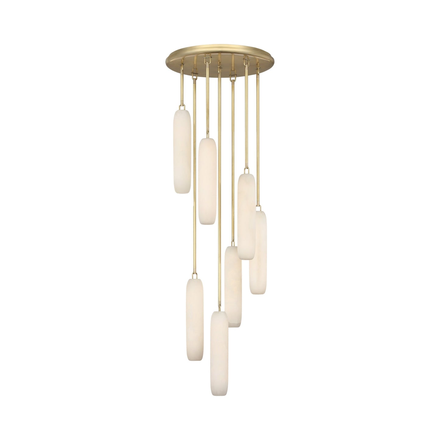 Formosa LED Pendant Light in Antique-Burnished Brass (7-Light).