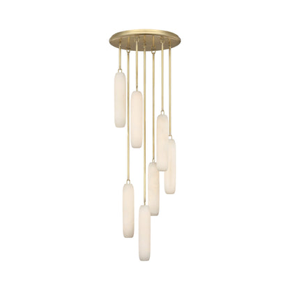 Formosa LED Pendant Light in Antique-Burnished Brass (7-Light).