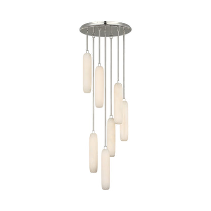 Formosa LED Pendant Light in Polished Nickel (7-Light).