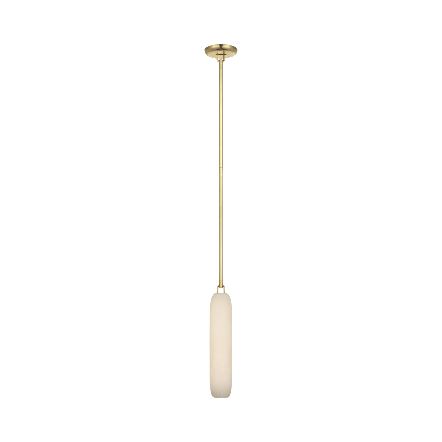 Formosa LED Single Pendant Light in Antique-Burnished Brass (Large).