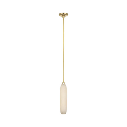 Formosa LED Single Pendant Light in Antique-Burnished Brass (Large).