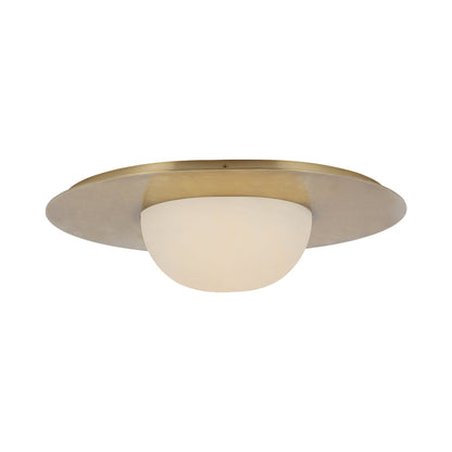 Fosse LED Flush Mount Ceiling Light in Antique-Burnished Brass (Large).