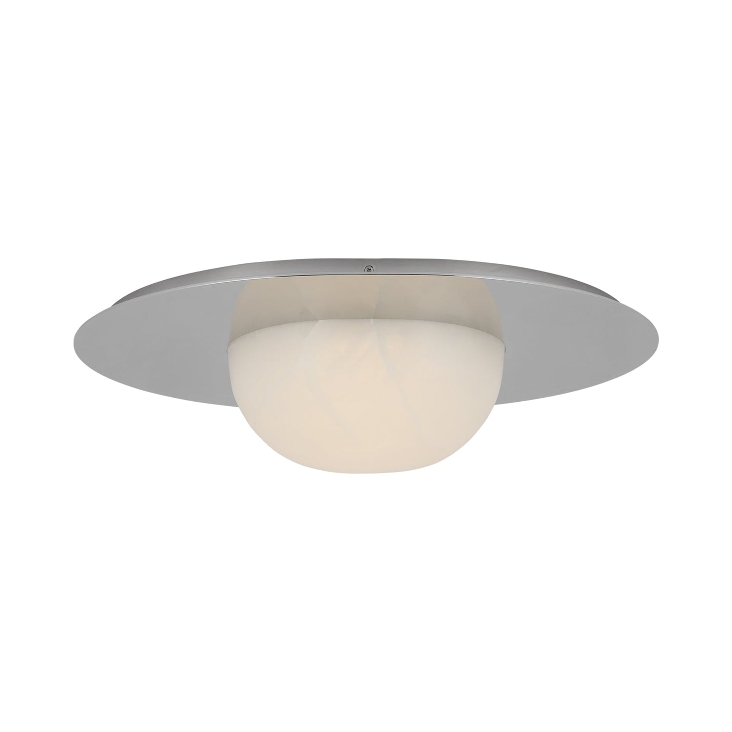 Fosse LED Flush Mount Ceiling Light in Polished Nickel (Large).