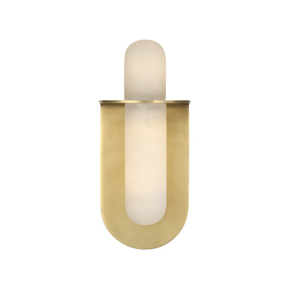 Fosse Oval LED Wall Light in Antique-Burnished Brass (10.5-Inch).