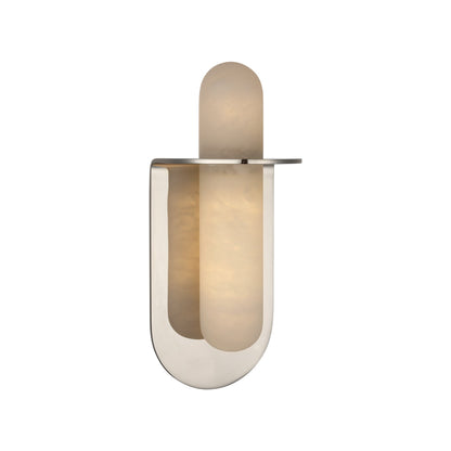 Fosse Oval LED Wall Light in Polished Nickel (10.5-Inch).