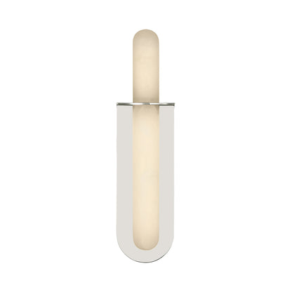Fosse Oval LED Wall Light in Polished Nickel (17.75-Inch).