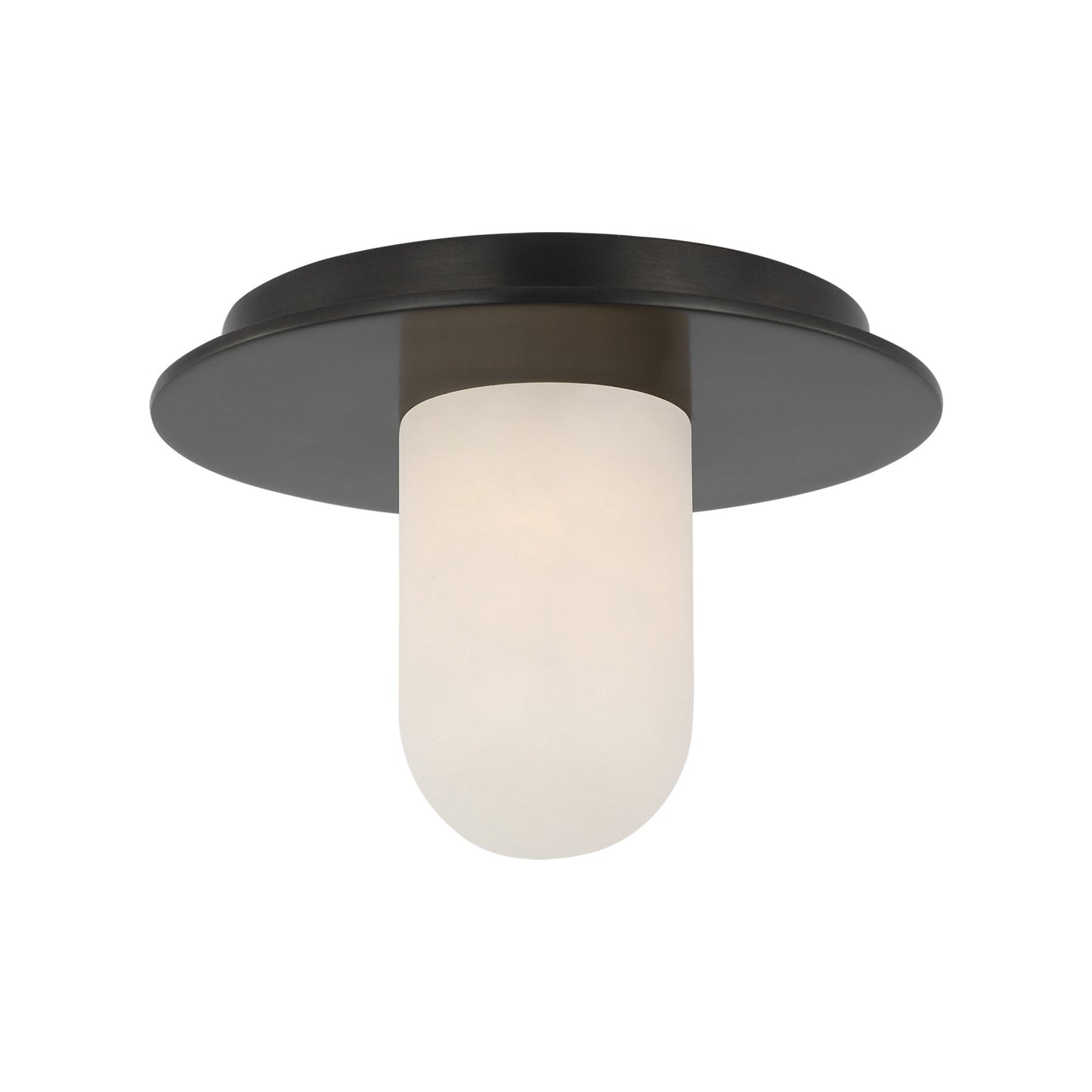 Fosse Solitaire LED Flush Mount Ceiling Light in Bronze (Small).