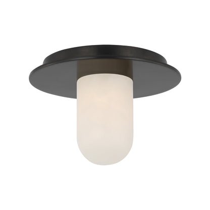 Fosse Solitaire LED Flush Mount Ceiling Light in Bronze (Small).