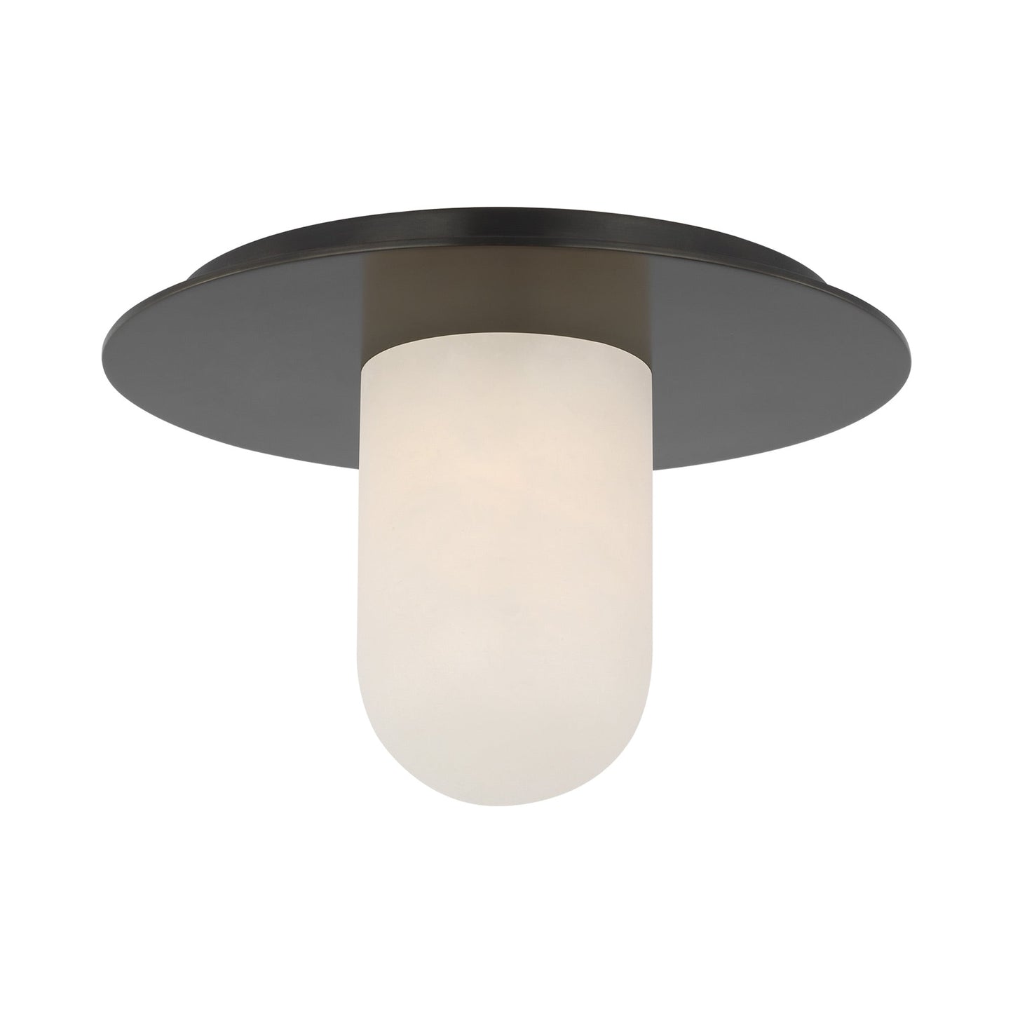 Fosse Solitaire LED Flush Mount Ceiling Light in Bronze (Large).