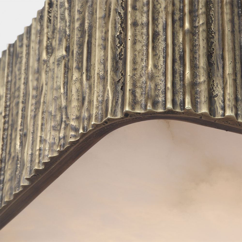 Fumar Asymmetrical LED Flush Mount Ceiling Light in Detail.