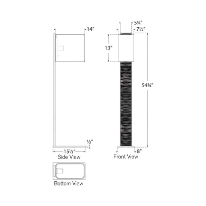 Fumar Floor Lamp - line drawing.