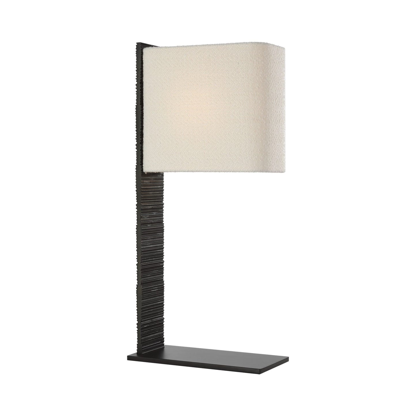 Fumar Statement Table Lamp in Ridged Carbon.
