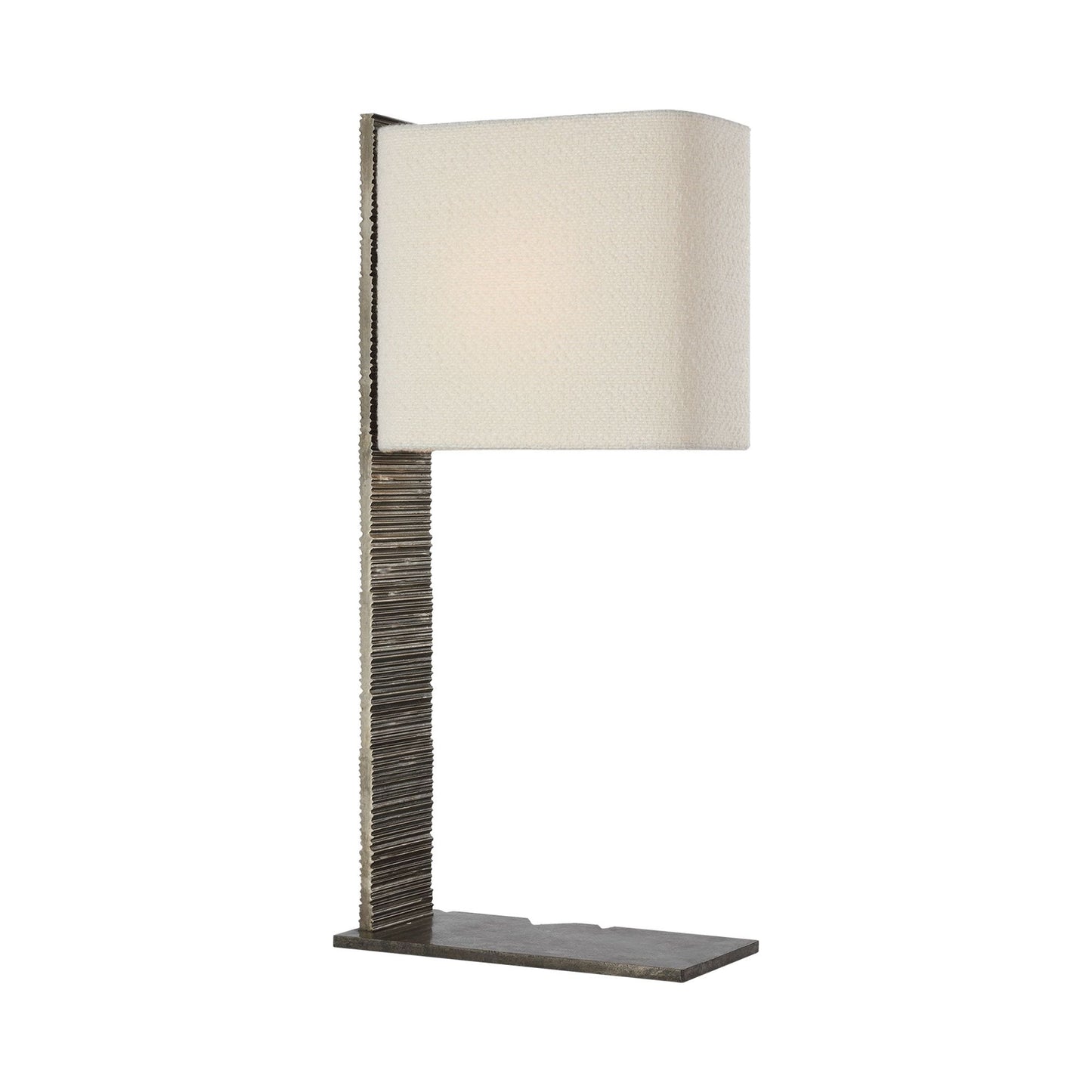 Fumar Statement Table Lamp in Ridged Graphite.