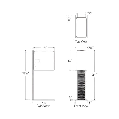 Fumar Statement Table Lamp - line drawing.
