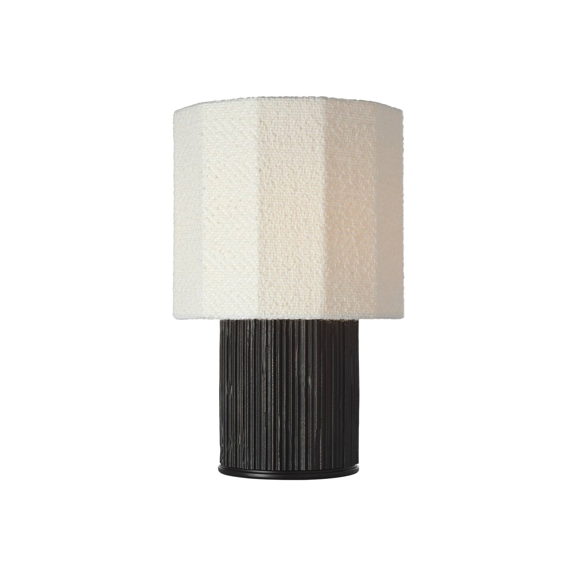 Fumar Table Lamp in Ridged Carbon (Small).