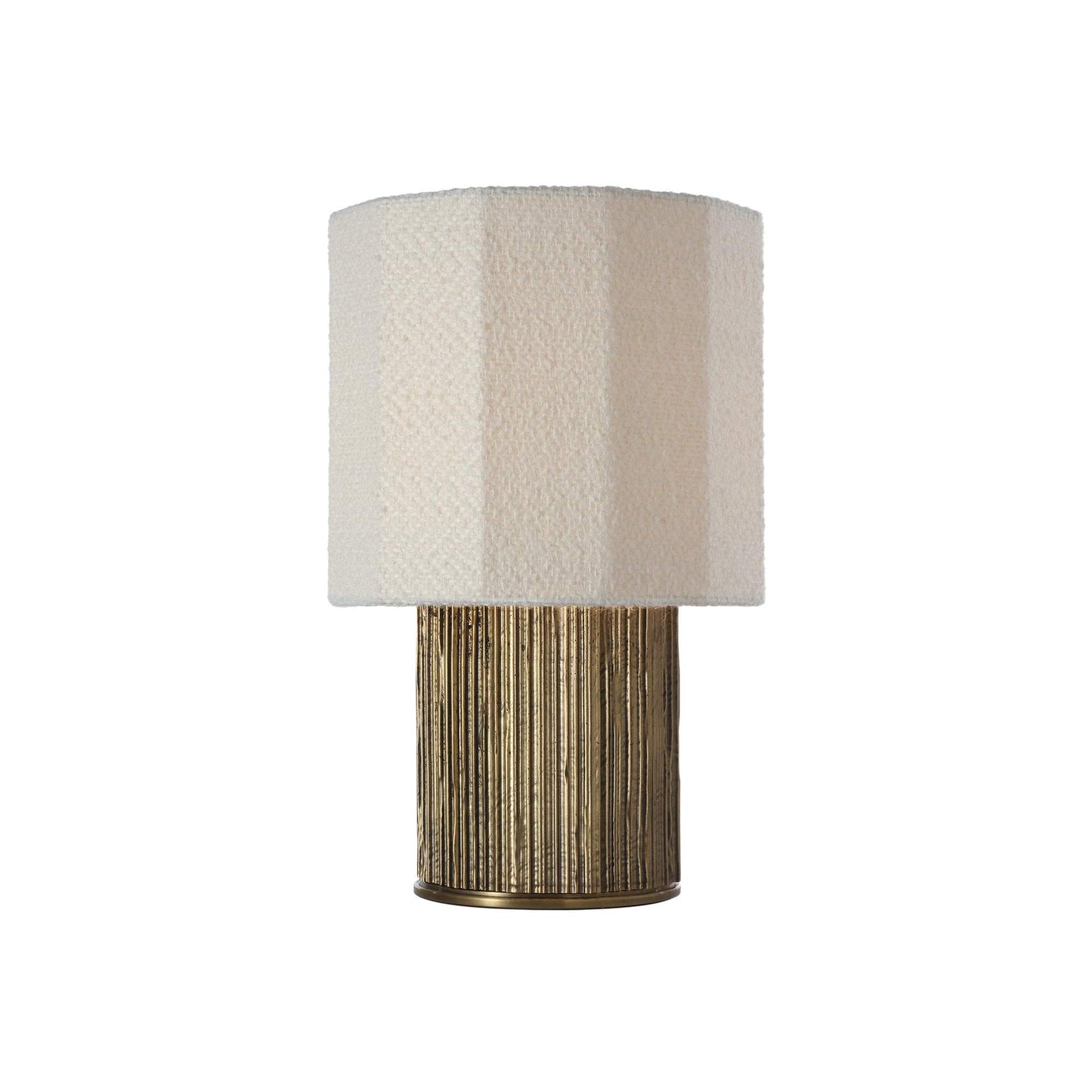 Fumar Table Lamp in Ridged Tombac (Small).