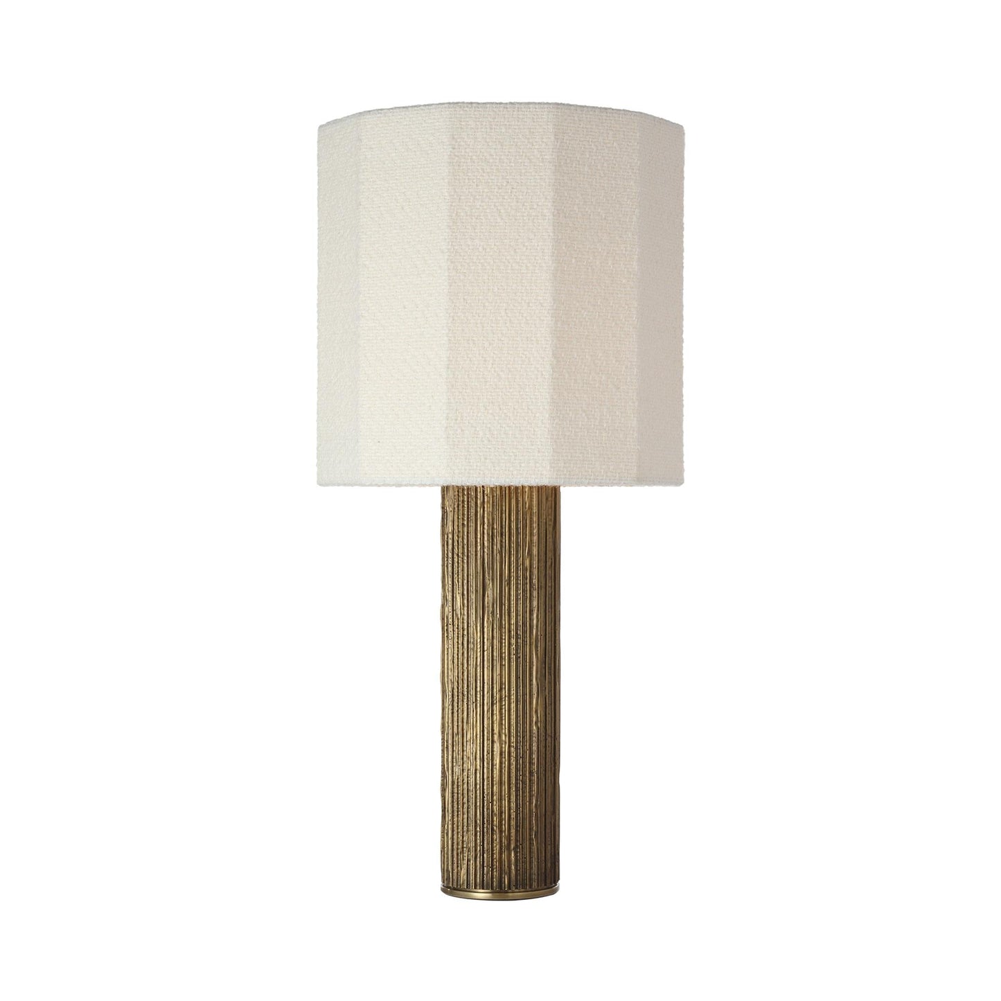 Fumar Table Lamp in Ridged Tombac (Large).
