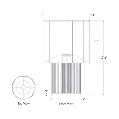 Fumar Table Lamp - line drawing.